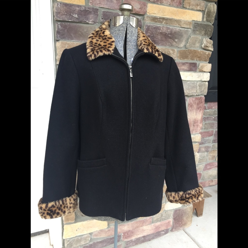 JASON KOLE Wool Zipper Peacoat